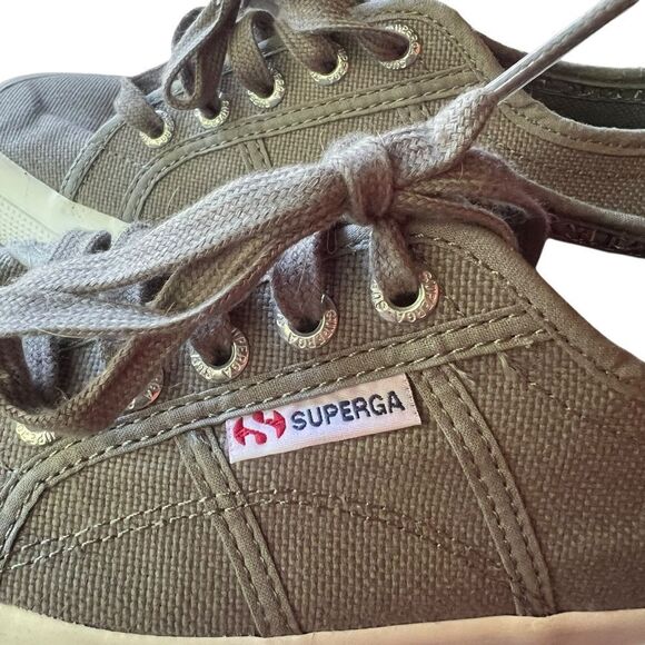 Superga grey textile sneakers. Size 5.5 - Picture 2 of 8